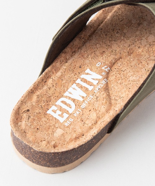 EDWIN（エドウィン）の「【EDWIN/エドウィン】リップストップ　クロスベルトサンダル　ワンポイントブランドロゴ（サンダル・メンズ・ブラック/カーキ/ベージュ/マスタード・25cm/27cm/28cm/26cm）」の10枚目の写真