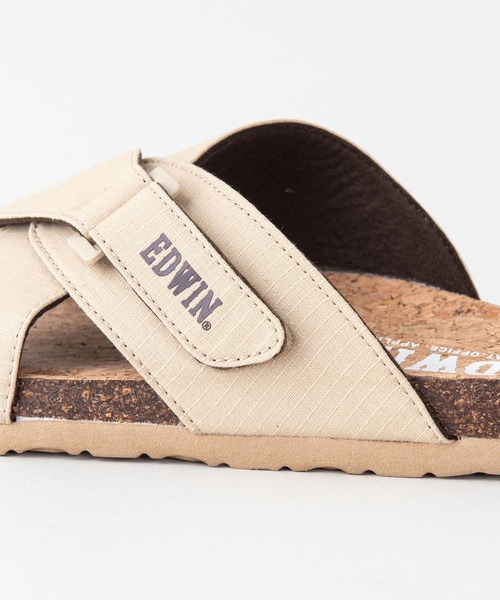 EDWIN（エドウィン）の「【EDWIN/エドウィン】リップストップ　クロスベルトサンダル　ワンポイントブランドロゴ（サンダル・メンズ・ブラック/カーキ/ベージュ/マスタード・25cm/27cm/28cm/26cm）」の7枚目の写真