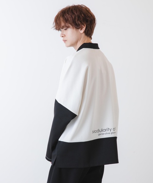 WEGO(ウィゴー)の「WEGO/バイカラーハーフZIPプルオーバー(スウェット・メンズ・ホワイト/ベージュ・MEDIUM/LARGE)」の12枚目の写真