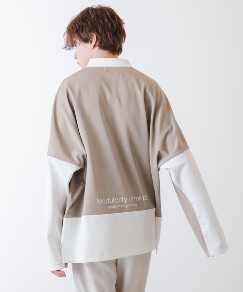 WEGO(ウィゴー)の「WEGO/バイカラーハーフZIPプルオーバー(スウェット・メンズ・ホワイト/ベージュ・MEDIUM/LARGE)」の7枚目の写真