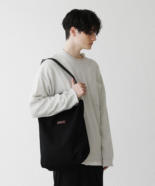 ETELIO(エテリオ)の「2wayキャンバストートバッグ(トートバッグ・メンズ・ブラック/ベージュ/グレー/アイボリー・FREE)」の3枚目の写真
