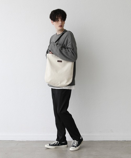ETELIO(エテリオ)の「2wayキャンバストートバッグ(トートバッグ・メンズ・ブラック/ベージュ/グレー/アイボリー・FREE)」の6枚目の写真