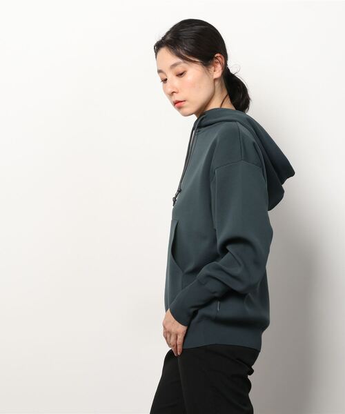 NERGY（ナージー）の「ナージージャパン NERGY 動けるニットフーディ（シャツ/ブラウス・レディース・チャコールグレー/オフホワイト・FREE）」の3枚目の写真