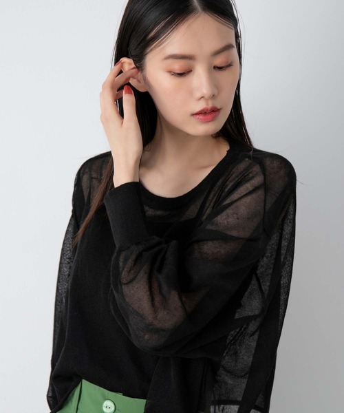 fifth(フィフス)の「ドルマンシアートップス(Tシャツ/カットソー・レディース・ブラック/ベージュ・M)」の18枚目の写真