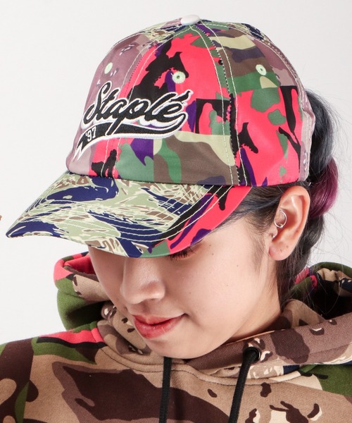 staple（ステイプル）の「STAPLE ロゴキャップ（キャップ・メンズ・パープル/ブラック/カモフラージュ/ブルーグリーン/ブルー/オレンジ・FREE）」の6枚目の写真