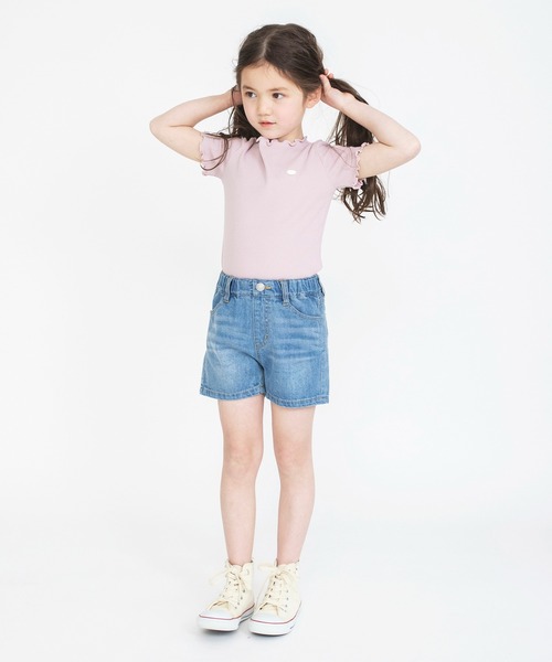 BRANSHES(ブランシェス)の「リボンポケットデニムショートパンツ(その他パンツ・キッズ・ブルー/ネイビー・140/110/130/90/150/120/100)」の11枚目の写真