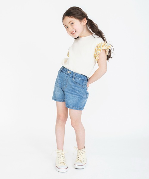BRANSHES(ブランシェス)の「リボンポケットデニムショートパンツ(その他パンツ・キッズ・ブルー/ネイビー・140/110/130/90/150/120/100)」の17枚目の写真