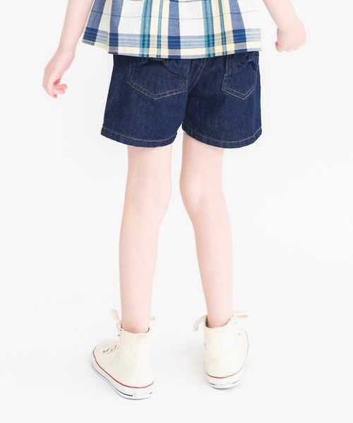 BRANSHES(ブランシェス)の「リボンポケットデニムショートパンツ(その他パンツ・キッズ・ブルー/ネイビー・140/110/130/90/150/120/100)」の9枚目の写真