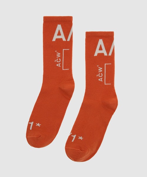 A-COLD-WALL*(アコールドウォール)の「JACQUARD SOCK(ソックス/靴下・メンズ・ブラック/オレンジ/ホワイト系その他・FREE)」の1枚目の写真