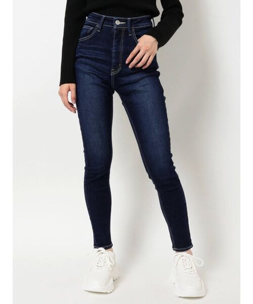 EVRIS（エヴリス）の「セルフサイズスキニーデニムパンツ（デニムパンツ・レディース・ブラック/インディゴブルー・MEDIUM/X-SMALL）」の3枚目の写真