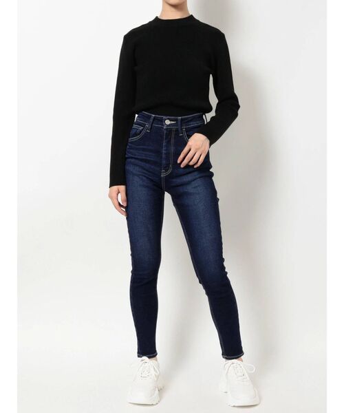 EVRIS（エヴリス）の「セルフサイズスキニーデニムパンツ（デニムパンツ・レディース・ブラック/インディゴブルー・MEDIUM/X-SMALL）」の11枚目の写真