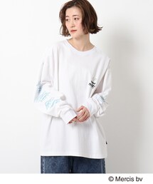 Miffy（ ミッフィー）の「◆miffy ミッフィー / 袖プリント コットンロングスリーブTシャツ（Tシャツ/カットソー）」