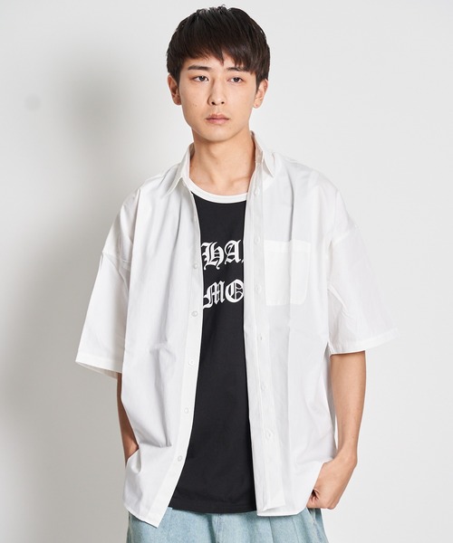 JACKROSE（ジャックローズ）の「JE・ブロードビックシャツ（シャツ/ブラウス・メンズ・ホワイト/ホワイト×ブルー/ブルー/サックスブルー/パープル/イエロー・M/L）」の2枚目の写真