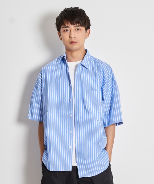 JACKROSE（ジャックローズ）の「JE・ブロードビックシャツ（シャツ/ブラウス・メンズ・ホワイト/ホワイト×ブルー/ブルー/サックスブルー/パープル/イエロー・M/L）」の5枚目の写真