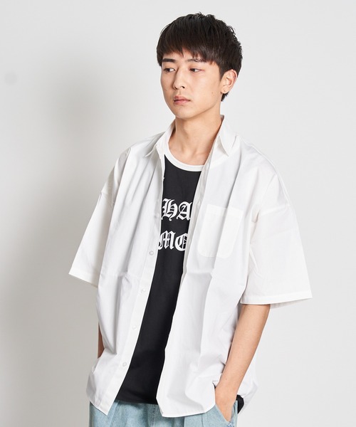 JACKROSE（ジャックローズ）の「JE・ブロードビックシャツ（シャツ/ブラウス・メンズ・ホワイト/ホワイト×ブルー/ブルー/サックスブルー/パープル/イエロー・M/L）」の7枚目の写真