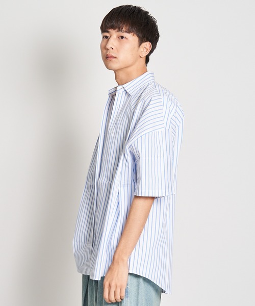 JACKROSE（ジャックローズ）の「JE・ブロードビックシャツ（シャツ/ブラウス・メンズ・ホワイト/ホワイト×ブルー/ブルー/サックスブルー/パープル/イエロー・M/L）」の12枚目の写真