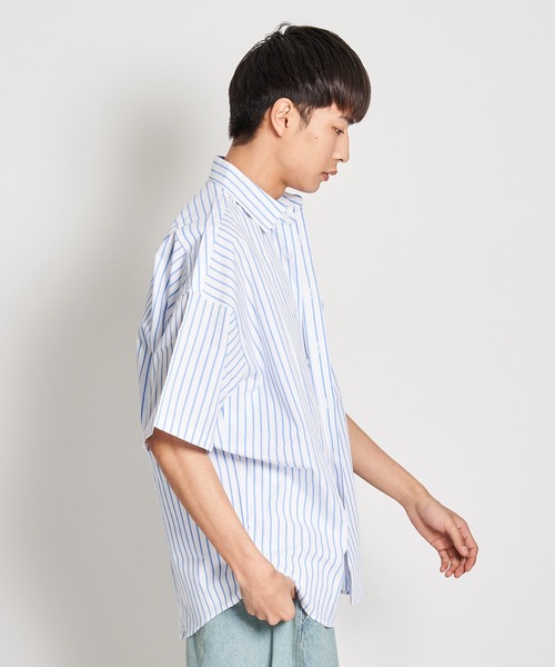 JACKROSE（ジャックローズ）の「JE・ブロードビックシャツ（シャツ/ブラウス・メンズ・ホワイト/ホワイト×ブルー/ブルー/サックスブルー/パープル/イエロー・M/L）」の14枚目の写真