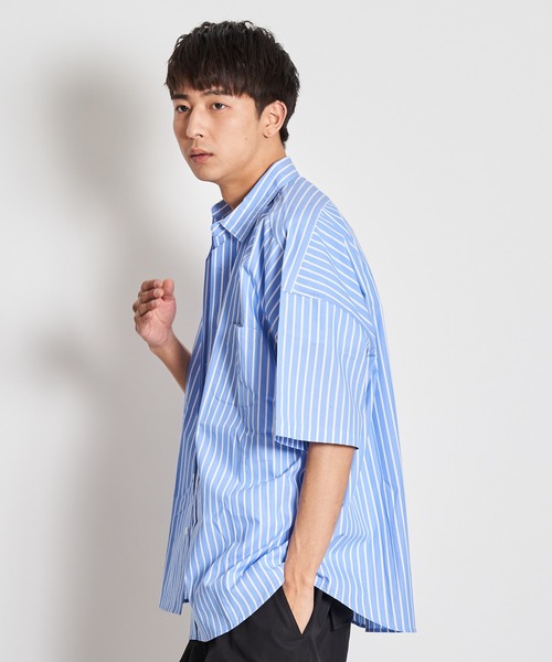 JACKROSE（ジャックローズ）の「JE・ブロードビックシャツ（シャツ/ブラウス・メンズ・ホワイト/ホワイト×ブルー/ブルー/サックスブルー/パープル/イエロー・M/L）」の20枚目の写真