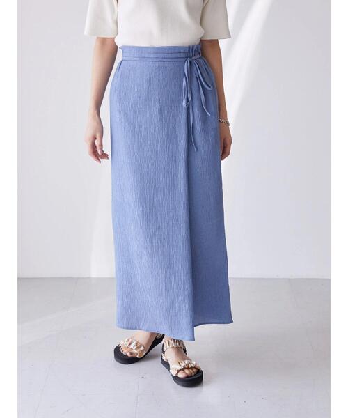 AMERICAN HOLIC（アメリカンホリック）の「ラップ楊柳細見えスカート（スカート・レディース・ブラック/ラベンダー・S/M/L）」の5枚目の写真