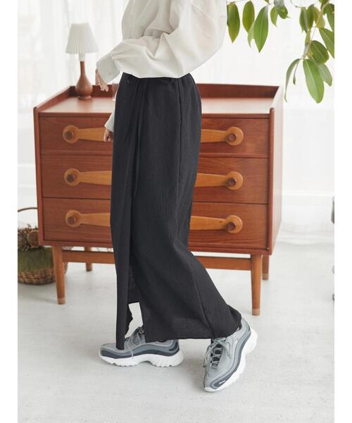 AMERICAN HOLIC（アメリカンホリック）の「ラップ楊柳細見えスカート（スカート・レディース・ブラック/ラベンダー・S/M/L）」の12枚目の写真