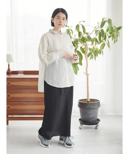 AMERICAN HOLIC（アメリカンホリック）の「ラップ楊柳細見えスカート（スカート・レディース・ブラック/ラベンダー・S/M/L）」の15枚目の写真