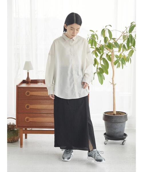 AMERICAN HOLIC（アメリカンホリック）の「ラップ楊柳細見えスカート（スカート・レディース・ブラック/ラベンダー・S/M/L）」の16枚目の写真