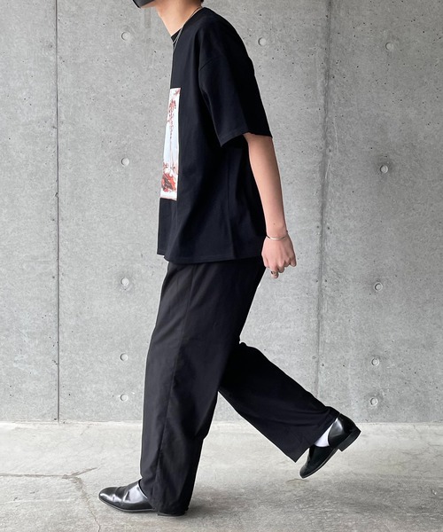 y/m by れぽすけ（イムバイレポスケ）の「ルーズシルエットアートプリントTシャツ　【from me to y/m】（Tシャツ/カットソー・メンズ・ホワイト/ブラック・MEDIUM/LARGE）」の12枚目の写真