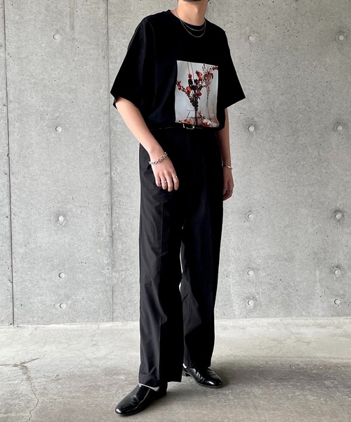 y/m by れぽすけ（イムバイレポスケ）の「ルーズシルエットアートプリントTシャツ　【from me to y/m】（Tシャツ/カットソー・メンズ・ホワイト/ブラック・MEDIUM/LARGE）」の10枚目の写真