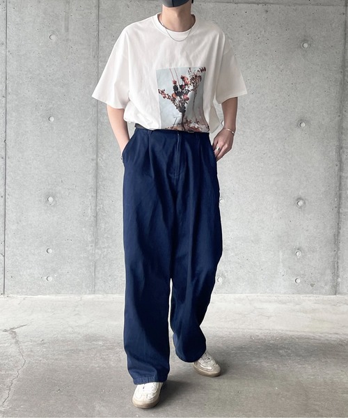 y/m by れぽすけ（イムバイレポスケ）の「ルーズシルエットアートプリントTシャツ　【from me to y/m】（Tシャツ/カットソー・メンズ・ホワイト/ブラック・MEDIUM/LARGE）」の3枚目の写真