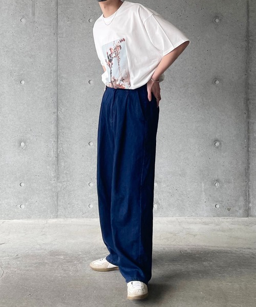 y/m by れぽすけ（イムバイレポスケ）の「ルーズシルエットアートプリントTシャツ　【from me to y/m】（Tシャツ/カットソー・メンズ・ホワイト/ブラック・MEDIUM/LARGE）」の13枚目の写真