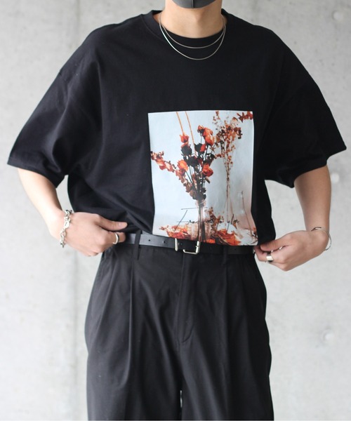 y/m by れぽすけ（イムバイレポスケ）の「ルーズシルエットアートプリントTシャツ　【from me to y/m】（Tシャツ/カットソー・メンズ・ホワイト/ブラック・MEDIUM/LARGE）」の7枚目の写真