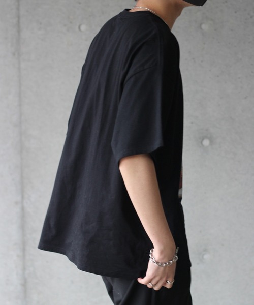 y/m by れぽすけ（イムバイレポスケ）の「ルーズシルエットアートプリントTシャツ　【from me to y/m】（Tシャツ/カットソー・メンズ・ホワイト/ブラック・MEDIUM/LARGE）」の14枚目の写真