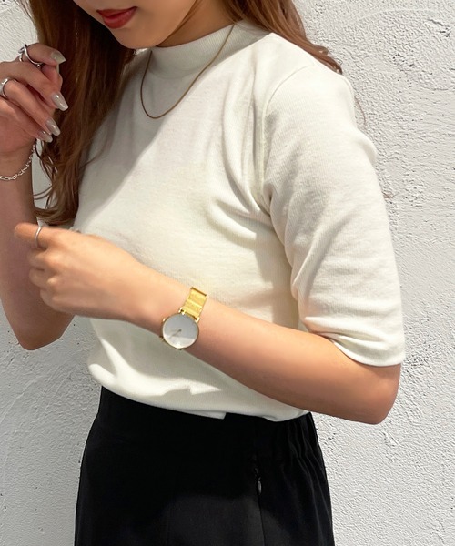apres jour mignon(アプレジュールミニョン)の「リブハイネックカットソー【ZOZOTOWN限定アイテム】(Tシャツ/カットソー・レディース・オレンジ/グリーン/ブラック/ライトイエロー/ブルー系その他/ピンク/オフホワイト・フリー/X-LARGE)」の14枚目の写真