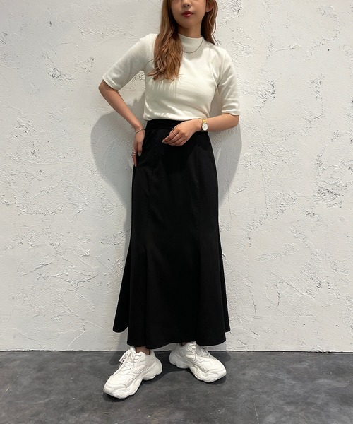 apres jour mignon(アプレジュールミニョン)の「リブハイネックカットソー【ZOZOTOWN限定アイテム】(Tシャツ/カットソー・レディース・オレンジ/グリーン/ブラック/ライトイエロー/ブルー系その他/ピンク/オフホワイト・フリー/X-LARGE)」の19枚目の写真