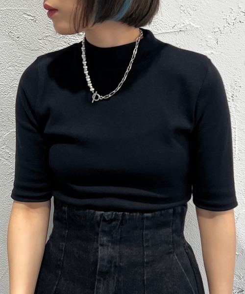apres jour mignon(アプレジュールミニョン)の「リブハイネックカットソー【ZOZOTOWN限定アイテム】(Tシャツ/カットソー・レディース・オレンジ/グリーン/ブラック/ライトイエロー/ブルー系その他/ピンク/オフホワイト・フリー/X-LARGE)」の22枚目の写真