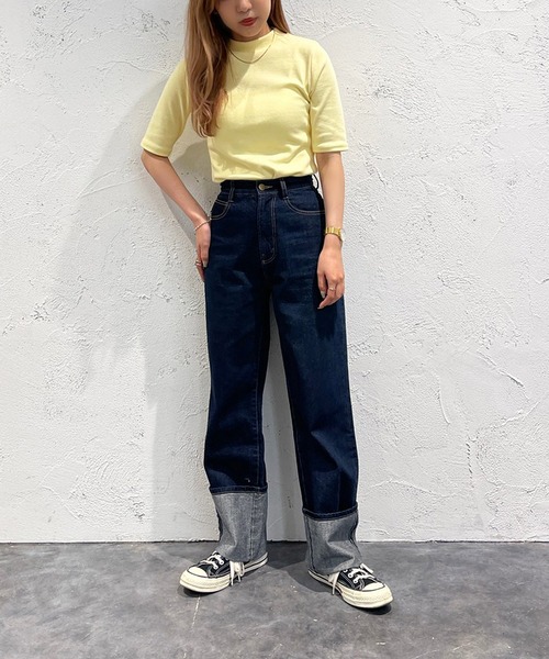 apres jour mignon(アプレジュールミニョン)の「リブハイネックカットソー【ZOZOTOWN限定アイテム】(Tシャツ/カットソー・レディース・オレンジ/グリーン/ブラック/ライトイエロー/ブルー系その他/ピンク/オフホワイト・フリー/X-LARGE)」の12枚目の写真