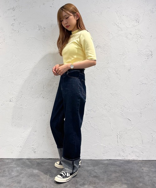 apres jour mignon(アプレジュールミニョン)の「リブハイネックカットソー【ZOZOTOWN限定アイテム】(Tシャツ/カットソー・レディース・オレンジ/グリーン/ブラック/ライトイエロー/ブルー系その他/ピンク/オフホワイト・フリー/X-LARGE)」の13枚目の写真