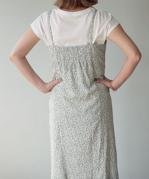 c.u.l(シーユーエル)の「【c.u.l:w】小花柄マーメイドキャミソールワンピース culwd22ss008(ワンピース・レディース・ブラック/アイボリー・FREE)」の15枚目の写真
