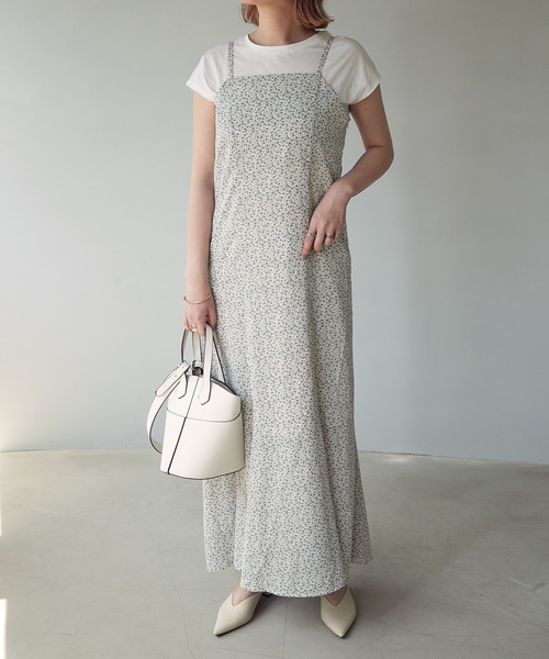 c.u.l(シーユーエル)の「【c.u.l:w】小花柄マーメイドキャミソールワンピース culwd22ss008(ワンピース・レディース・ブラック/アイボリー・FREE)」の21枚目の写真