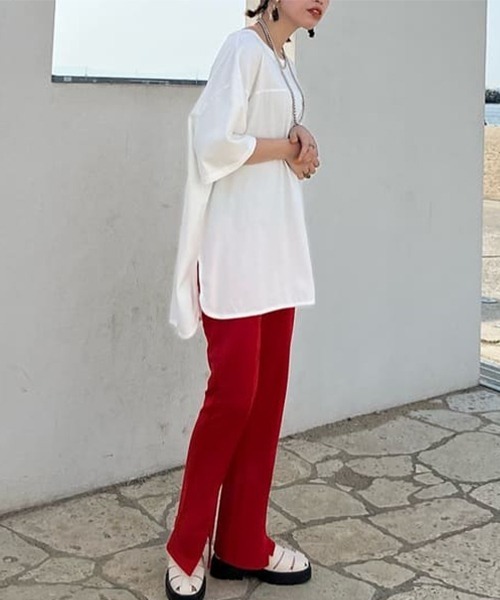 RODEO CROWNS WIDE BOWL（ロデオクラウンズワイドボウル）の「カットスリットパンツ（その他パンツ・レディース・ブラック/レッド/イエロー・FREE）」の22枚目の写真