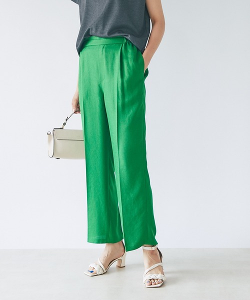 RIVE DROITE（リヴドロワ）の「リネンライクタックパンツ（その他パンツ・レディース・ブラック/ベージュ/グリーン・36/38）」の3枚目の写真