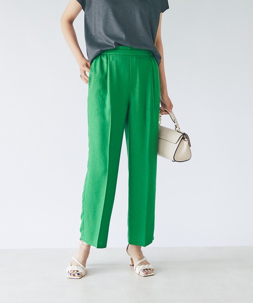 RIVE DROITE（リヴドロワ）の「リネンライクタックパンツ（その他パンツ・レディース・ブラック/ベージュ/グリーン・36/38）」の4枚目の写真