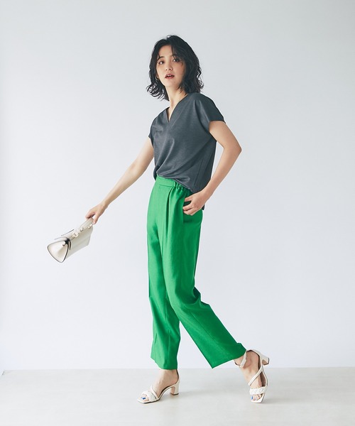 RIVE DROITE（リヴドロワ）の「リネンライクタックパンツ（その他パンツ・レディース・ブラック/ベージュ/グリーン・36/38）」の11枚目の写真