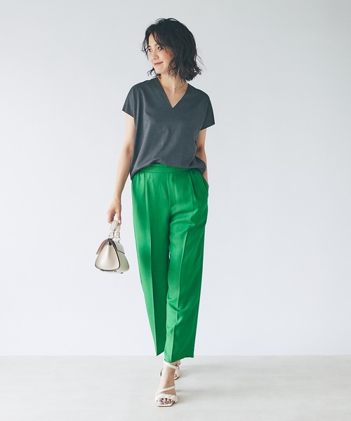 RIVE DROITE（リヴドロワ）の「リネンライクタックパンツ（その他パンツ・レディース・ブラック/ベージュ/グリーン・36/38）」の12枚目の写真