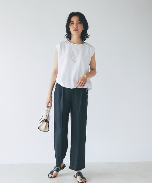 RIVE DROITE（リヴドロワ）の「リネンライクタックパンツ（その他パンツ・レディース・ブラック/ベージュ/グリーン・36/38）」の13枚目の写真