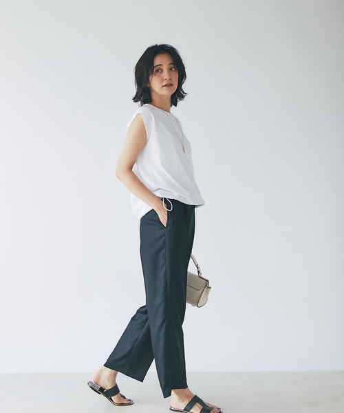 RIVE DROITE（リヴドロワ）の「リネンライクタックパンツ（その他パンツ・レディース・ブラック/ベージュ/グリーン・36/38）」の14枚目の写真