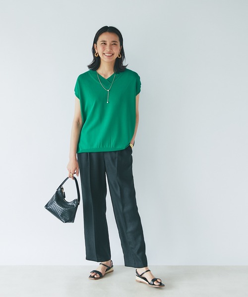 RIVE DROITE（リヴドロワ）の「リネンライクタックパンツ（その他パンツ・レディース・ブラック/ベージュ/グリーン・36/38）」の22枚目の写真