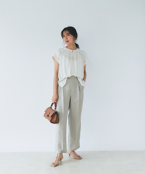 RIVE DROITE（リヴドロワ）の「リネンライクタックパンツ（その他パンツ・レディース・ブラック/ベージュ/グリーン・36/38）」の19枚目の写真