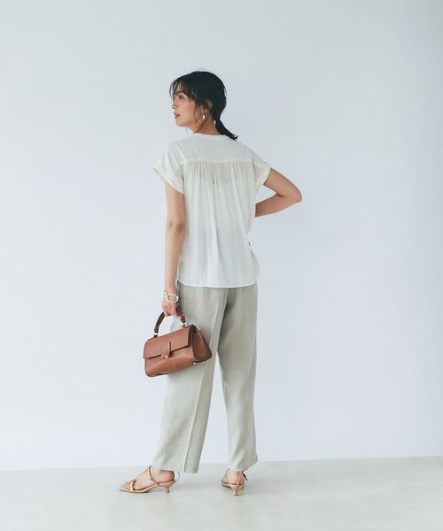 RIVE DROITE（リヴドロワ）の「リネンライクタックパンツ（その他パンツ・レディース・ブラック/ベージュ/グリーン・36/38）」の21枚目の写真