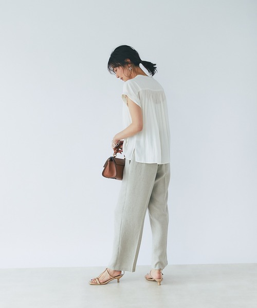 RIVE DROITE（リヴドロワ）の「リネンライクタックパンツ（その他パンツ・レディース・ブラック/ベージュ/グリーン・36/38）」の20枚目の写真